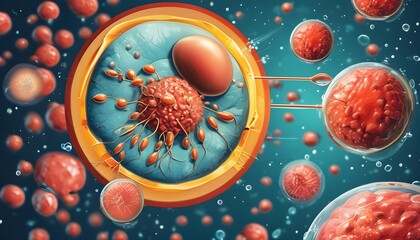 Wall Mural - Scientific evolution of artificial insemination and in vitro fertilization highlighting advancements in assisted reproductive technology