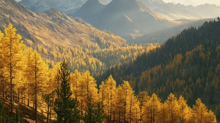 Canvas Print - Autumnal Mountain Landscape