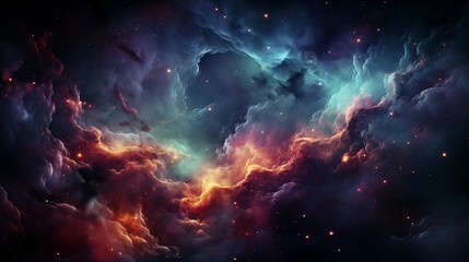 Wall Mural - nebula and galaxy space, deep space background.