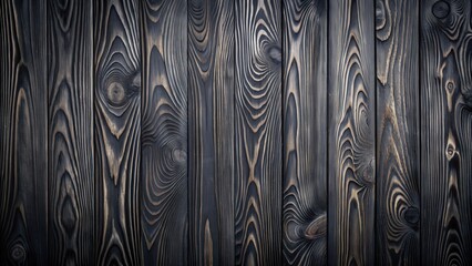 Aufkleber - Abstract background of black wood pattern on dark toned wall