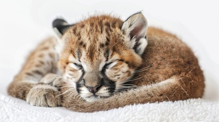 Wall Mural - Sleeping Cougar Cub