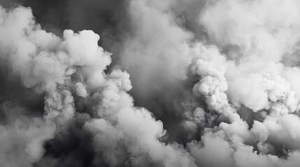 Wall Mural - Monochrome smoke photography for creative projects