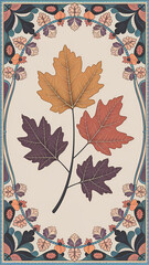 Wall Mural - autumn leaves background