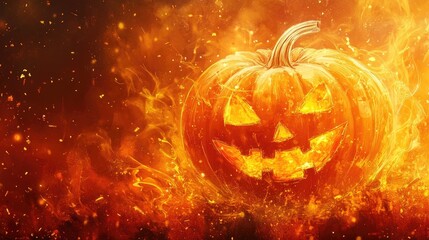 Sticker - Halloween Pumpkin Background for Stock Images