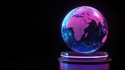 Wall Mural - Glowing Earth Globe