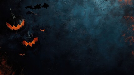 Wall Mural - Dark Halloween Background featuring a Worn Metallic Texture