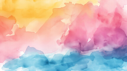 Wall Mural - Soft watercolor pastels blend together, creating a dreamy and calming atmosphere.