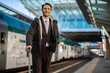 © Minerva Studio - Smiling businessman at train station