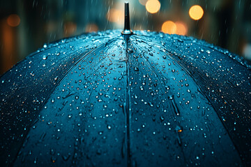Wall Mural - an umbrella made of glass shielding someone from rain, symbolizing the paradox of protection that is