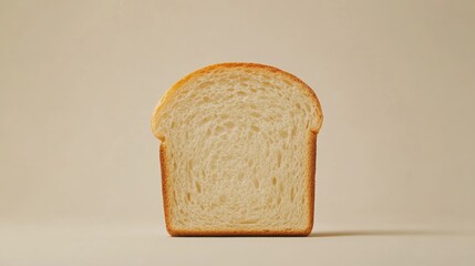 Poster - A Single Slice of White Bread with a Slightly Toasted Edge