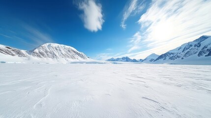 Wall Mural - Antarctic polar ice, vast frozen wilderness, deep cold.