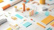 © Rere_Art151 - Colorful 3D Charts and Graphs on a White Surface
