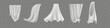 © kume111000 - Set of realistic fluttering white cloths, soft lightweight clear material isolated on transparent background vector illustration