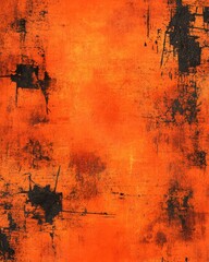 Wall Mural - Halloween themed grunge orange texture