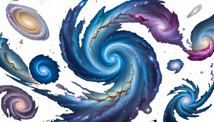 Wall Mural -  universe resembling encapsulating galaxies panorama dust wonders abstract infinite background cosmic dance swirling interstellar panorama abstract background universe artistic modern digital design