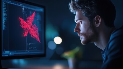 An aerospace engineer designing a new spacecraft, using computer software to simulate flight conditions.