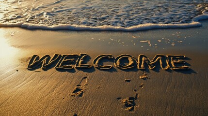 Canvas Print - Welcome to the Beach