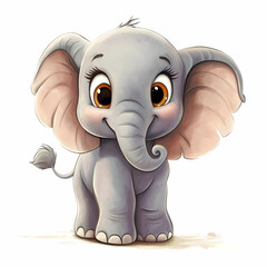 Wall Mural - Elephant Baby Cartoon