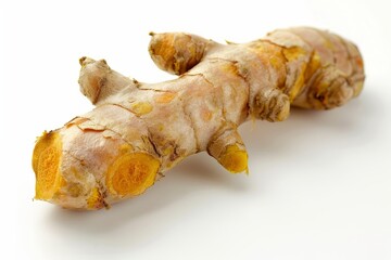 A fresh Turmeric isolated on white