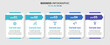 © andreyorb - Business infographic template with 5 options or steps. Can be used for workflow layout, diagram, annual report, web design