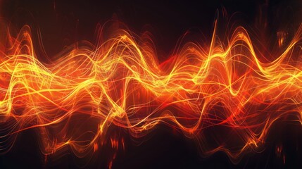 Canvas Print - Abstract Fire Waves