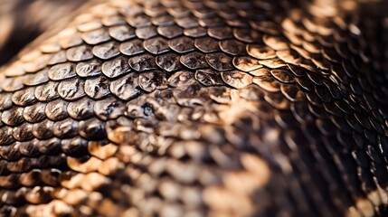 Canvas Print - Close-up of snake scales in intricate detail.