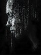 © Eliza - człowiek, kod, cyfry, cyfrowy, technologia, binarny, ciało, transformacja, minimalizm, portret, kodowanie, ciemne tło, futurystyczne, połączenie, ludzki, innowacje, technologie, nowoczesność, cyfrowe,