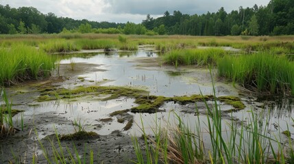 Canvas Print - Tranquil Marsh Landscape