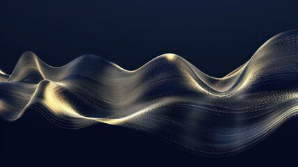 Sticker - Abstract Golden Wave Background