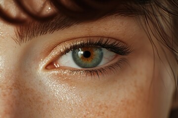 Wall Mural - Macro photo of woman eye with beautiful eye makeup