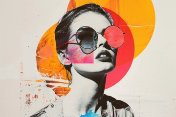 Wall Mural - A woman wearing sunglasses