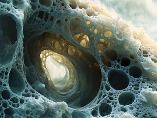 Wall Mural - Abstract Fractal Art: A Journey Through the Microcosm