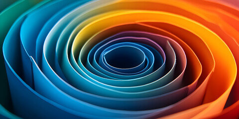 Wall Mural - Layered rings of color expanding outwards.


