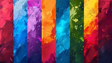 Wall Mural - Abstract colorful background with vertical brush strokes.