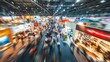 © TensorSpark - Dynamic business expo with a lively trade show floor featuring bustling crowds and vibrant booths.