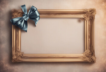 Elegant vintage frame with bow