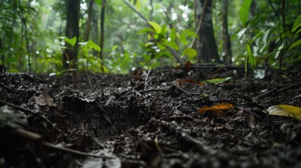 Wall Mural - Forest Floor After Rain