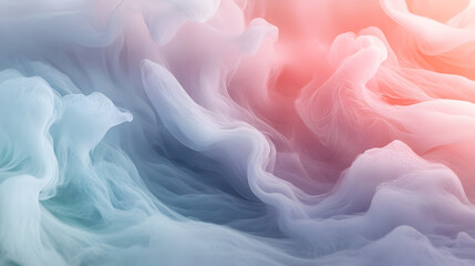 Wall Mural - Waves of soft pastel hues merging and dissolving into each other.


