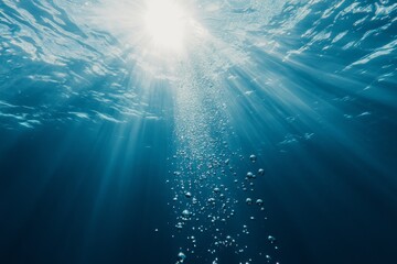 Wall Mural - sunlight through the ocean surface