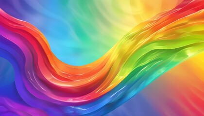 Wall Mural - Radiant Light Play Over Vibrant Abstract Rainbow Gradient