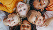 © Tingting - Diverse children joyfully assembled for a camera moment, celebrating  harmony and unity.