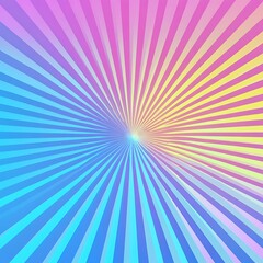 Wall Mural - 
abstract sunburst background with rainbow
