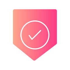 Wall Mural - shield gradient icon