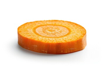 Wall Mural - Fresh orange slice on white background