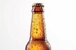 © Fotograf - A close-up view of a beer bottle with water droplets, great for use in advertising or editorial content about beverages