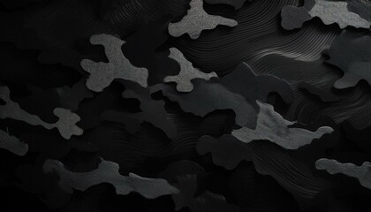 Wall Mural - black camouflage military background