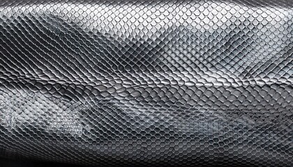 Silver snakeskin fabric texture