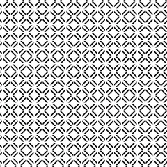 Wall Mural - Vector monochrome seamless pattern. Simple black & white repeat geometric texture. Modern design element for decor, prints