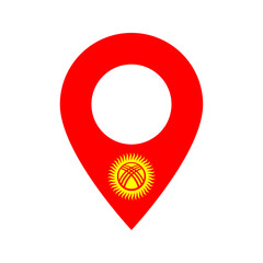 Poster - Kyrgyzstan flag location icon