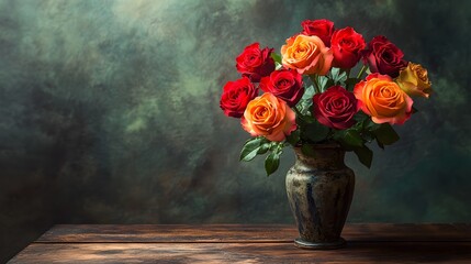 Wall Mural - Roses in a Vase